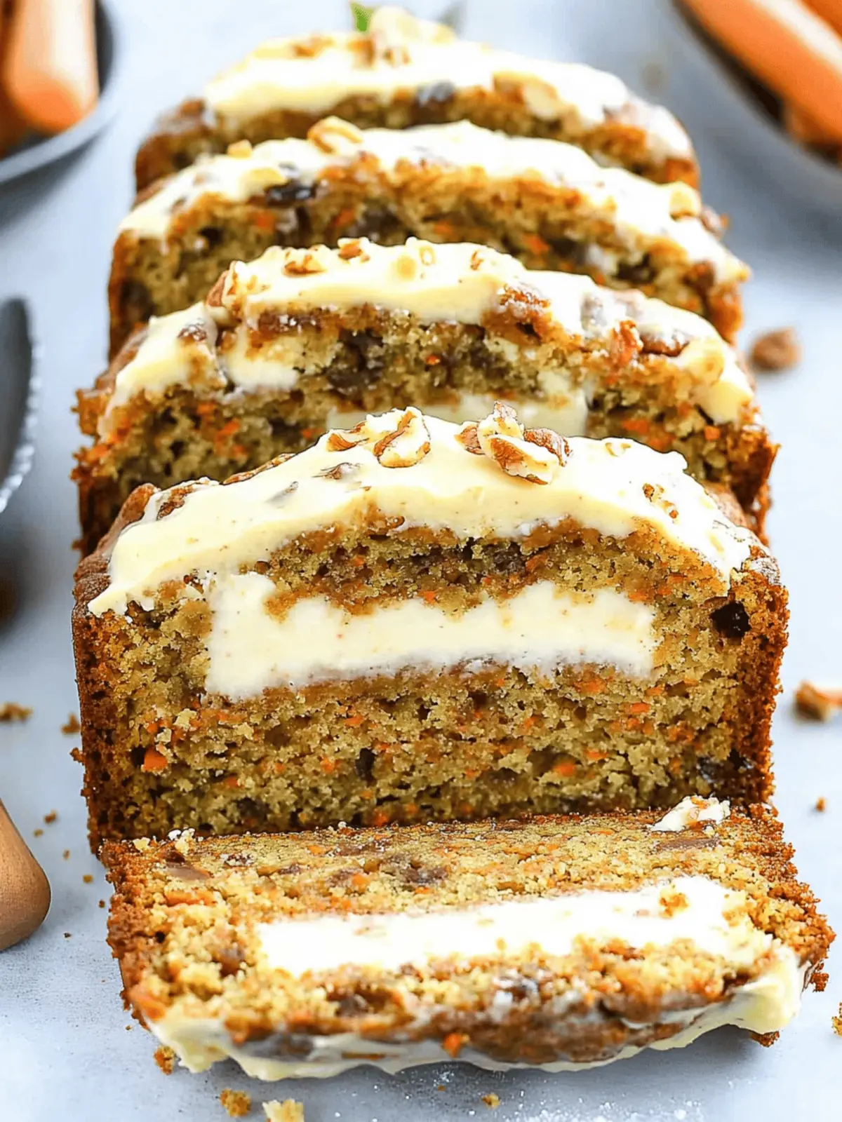 Carrot Cake Loaf with Cream Cheese Filling
