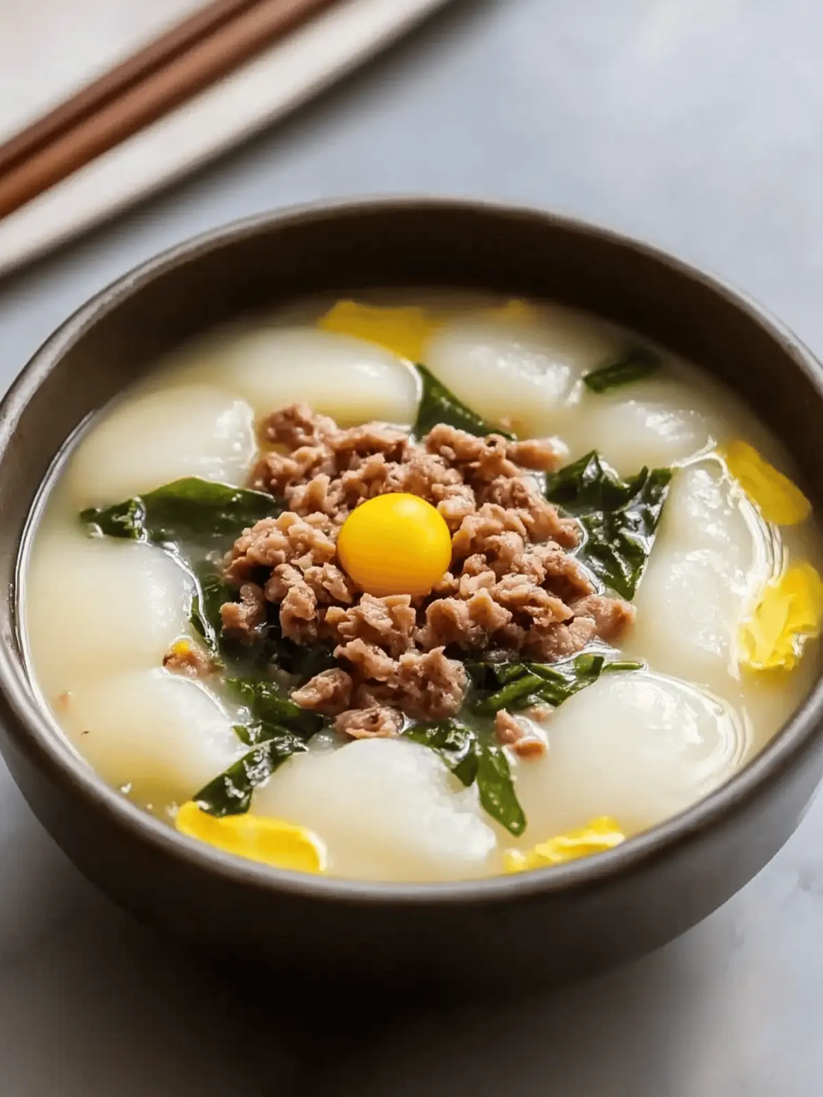 Warm & Cozy Korean Rice Cake Soup (Tteokguk 떡국) Recipe 5 Korean Rice Cake Soup (Tteokguk 떡국)
