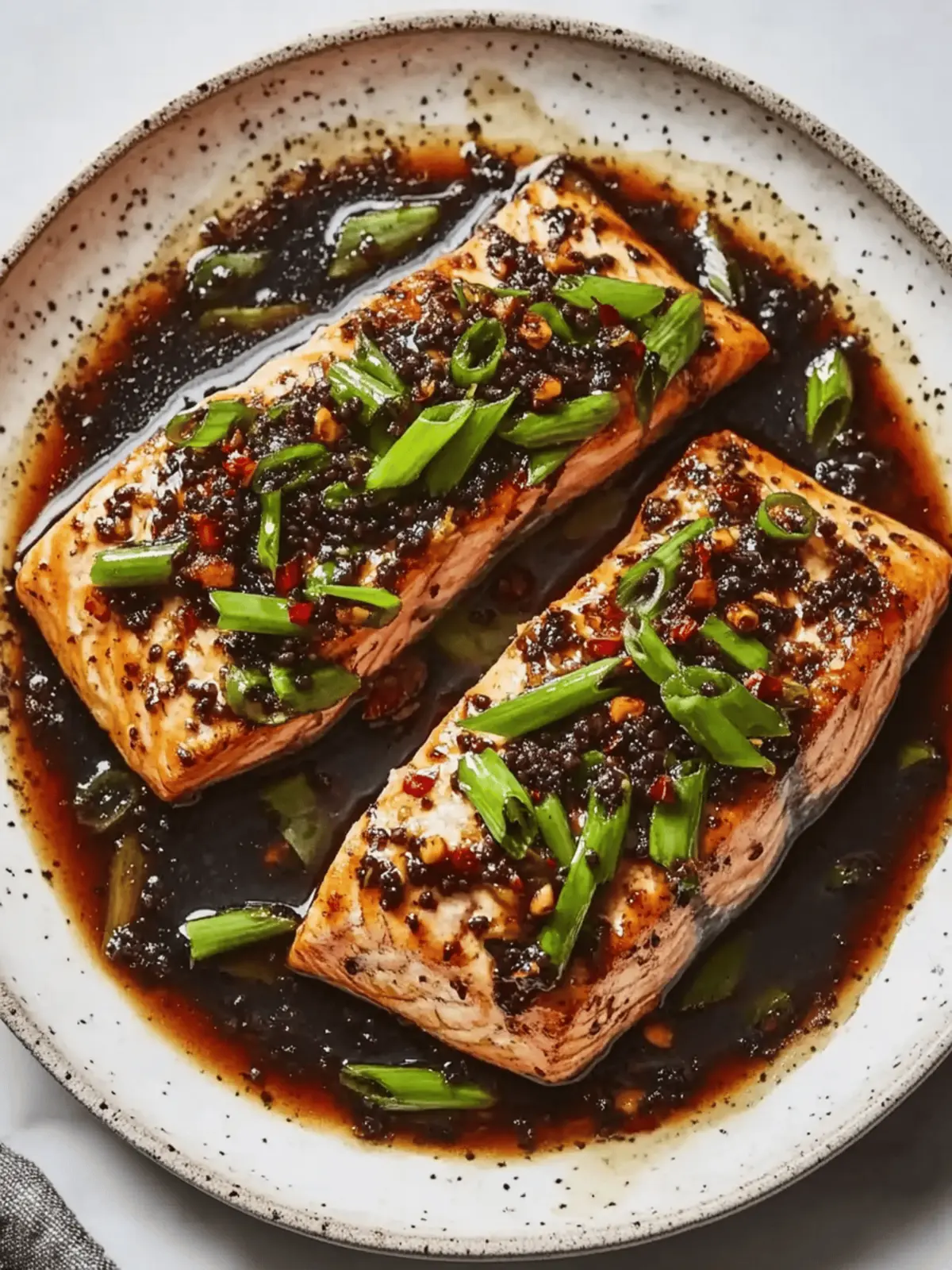 Chinese Black Bean Sauce Salmon with Green Onions in 30 Minutes 3 Chinese Black Bean Sauce Salmon with Green Onions