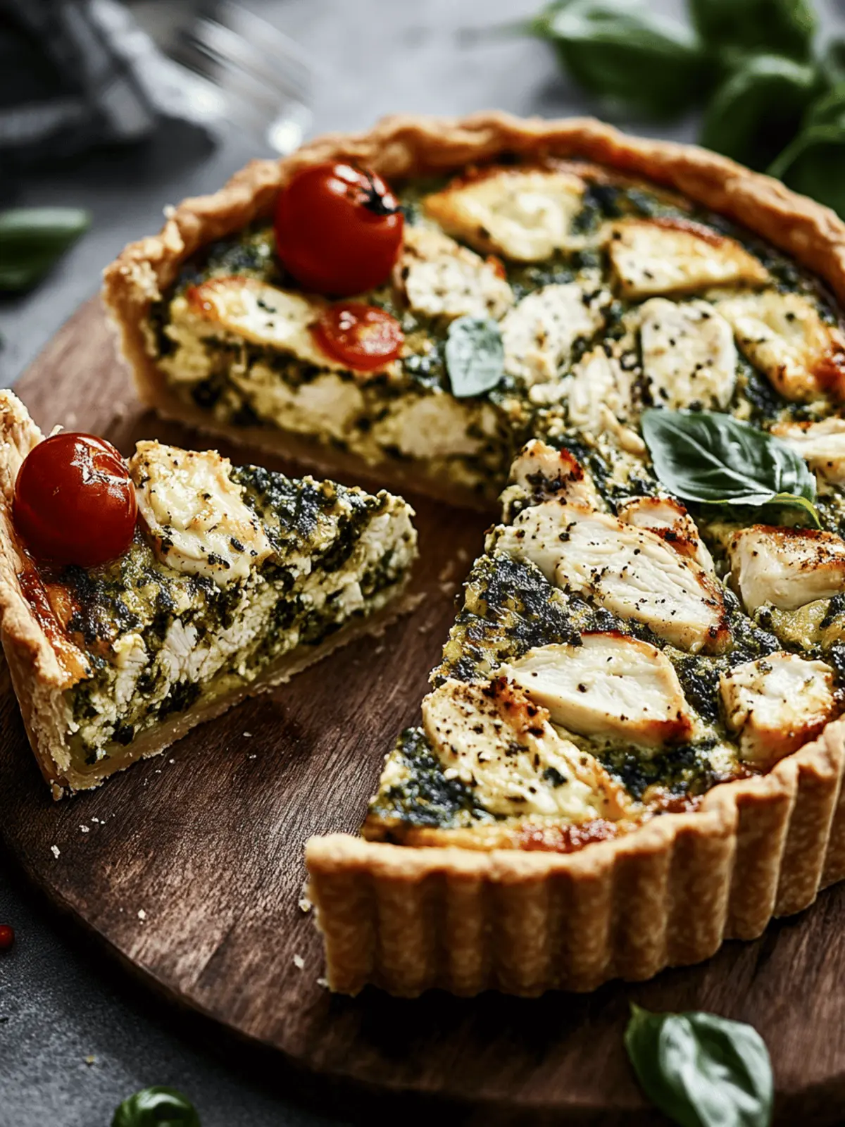 Hearty Pesto Chicken Quiche: Simple, Delicious, and Customizable 2 Pesto Chicken Quiche