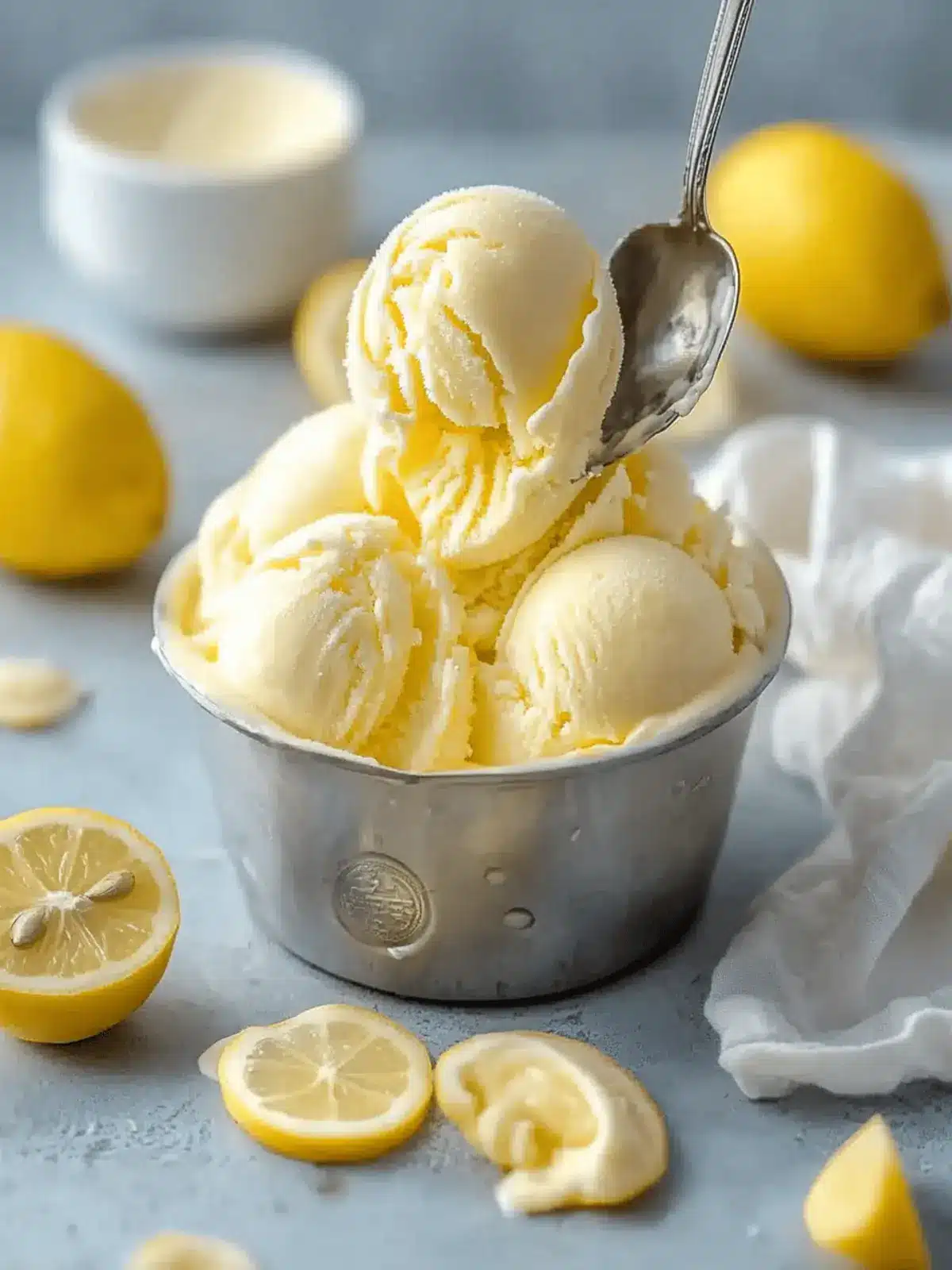 Tangy Lemon Curd Ice Cream: No-Churn Bliss for Summer Sips 2 Tangy Lemon Curd Ice Cream