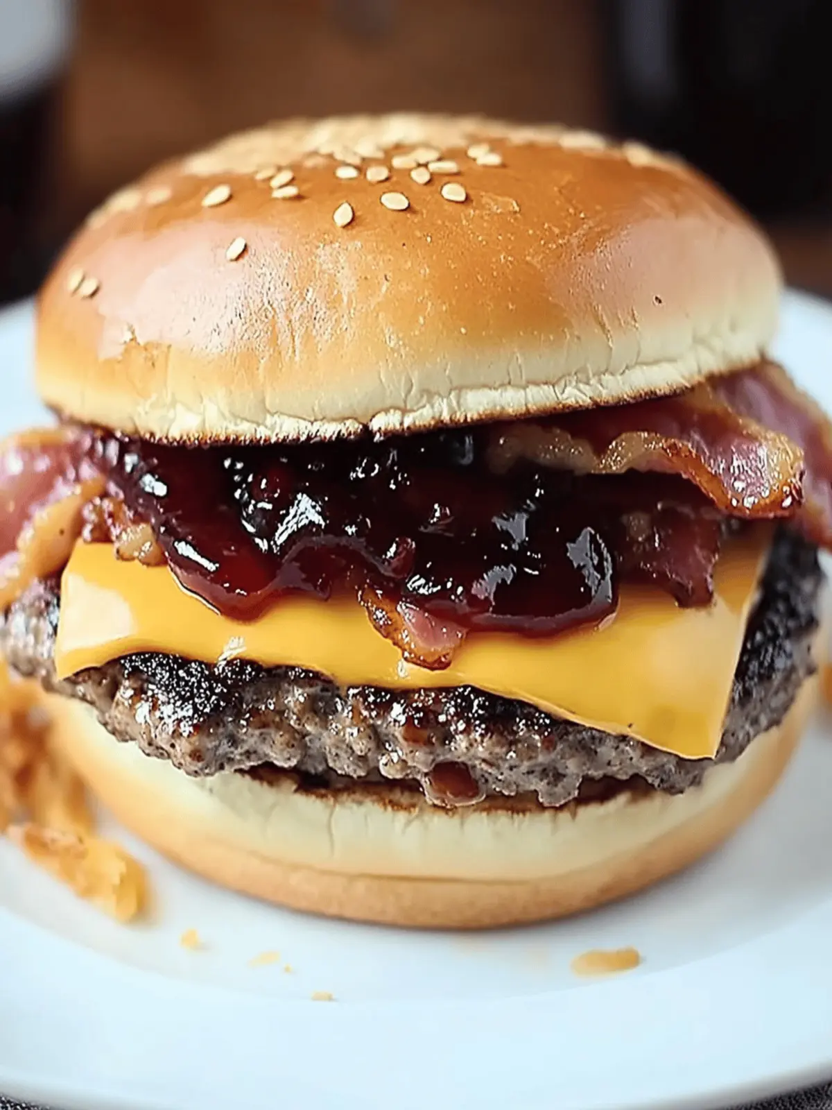 Peanut Butter & Jelly Bacon Cheeseburger