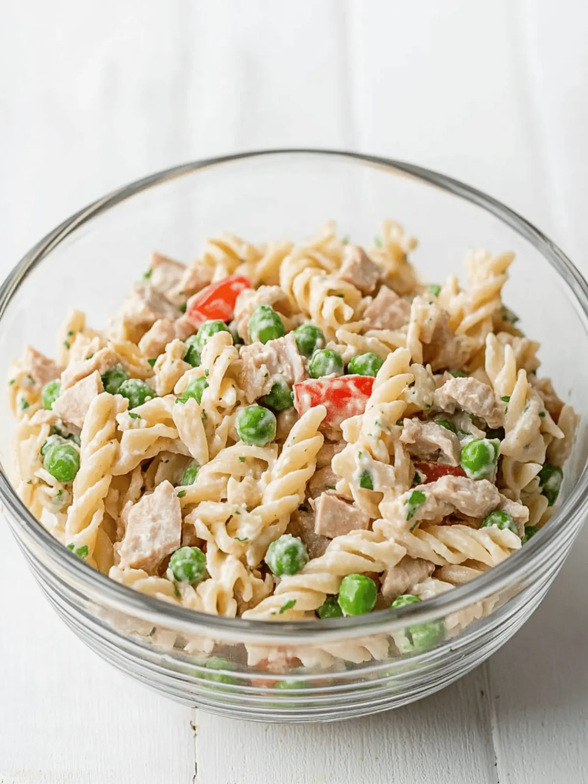 Healthy Tuna Pasta Salad with Peas (Serve Cold)