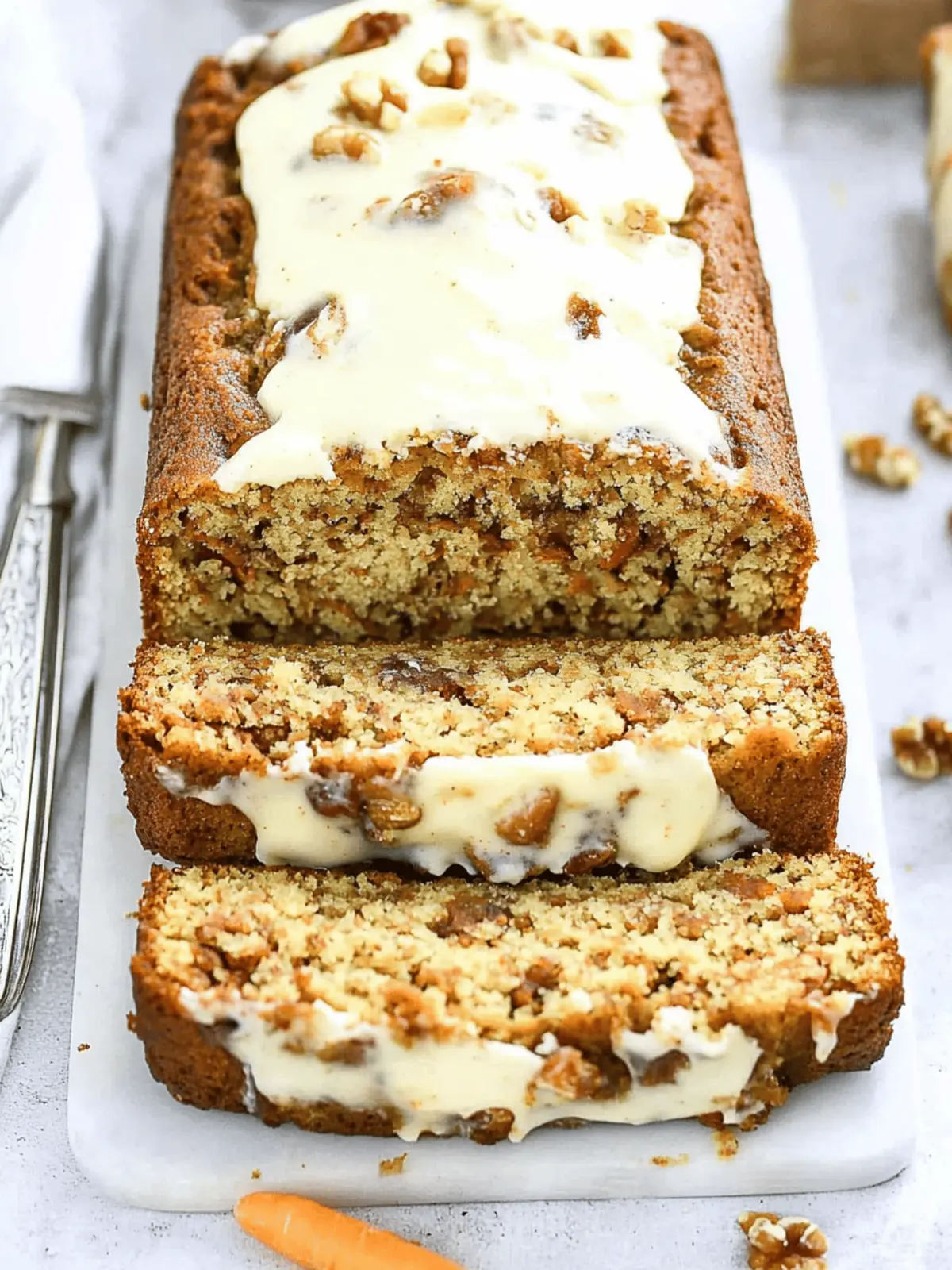 Carrot Cake Loaf with Cream Cheese Filling