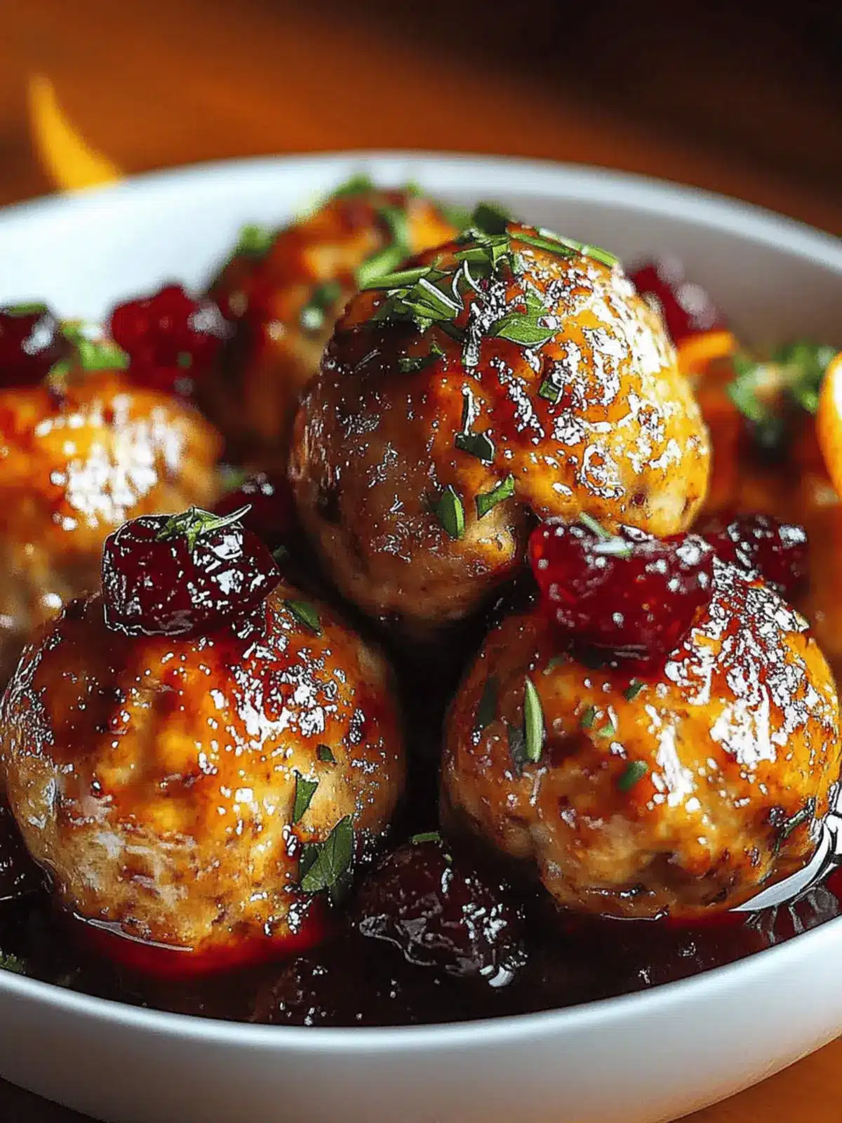 Cranberry Orange Chicken Meatballs: A Festive Flavor Burst 3 Cranberry Orange Chicken Meatballs