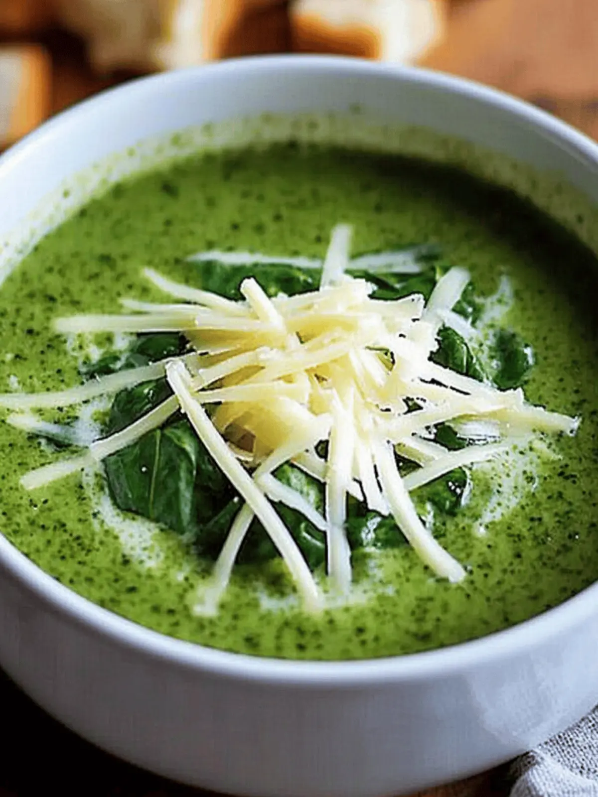 Spinach Soup with Gruyere