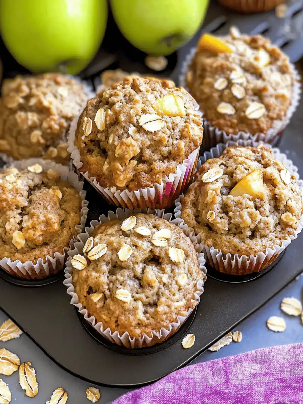 Fluffy Apple and Oat Muffins for a Wholesome Morning Treat 3 Fluffy Apple And Oat Muffins