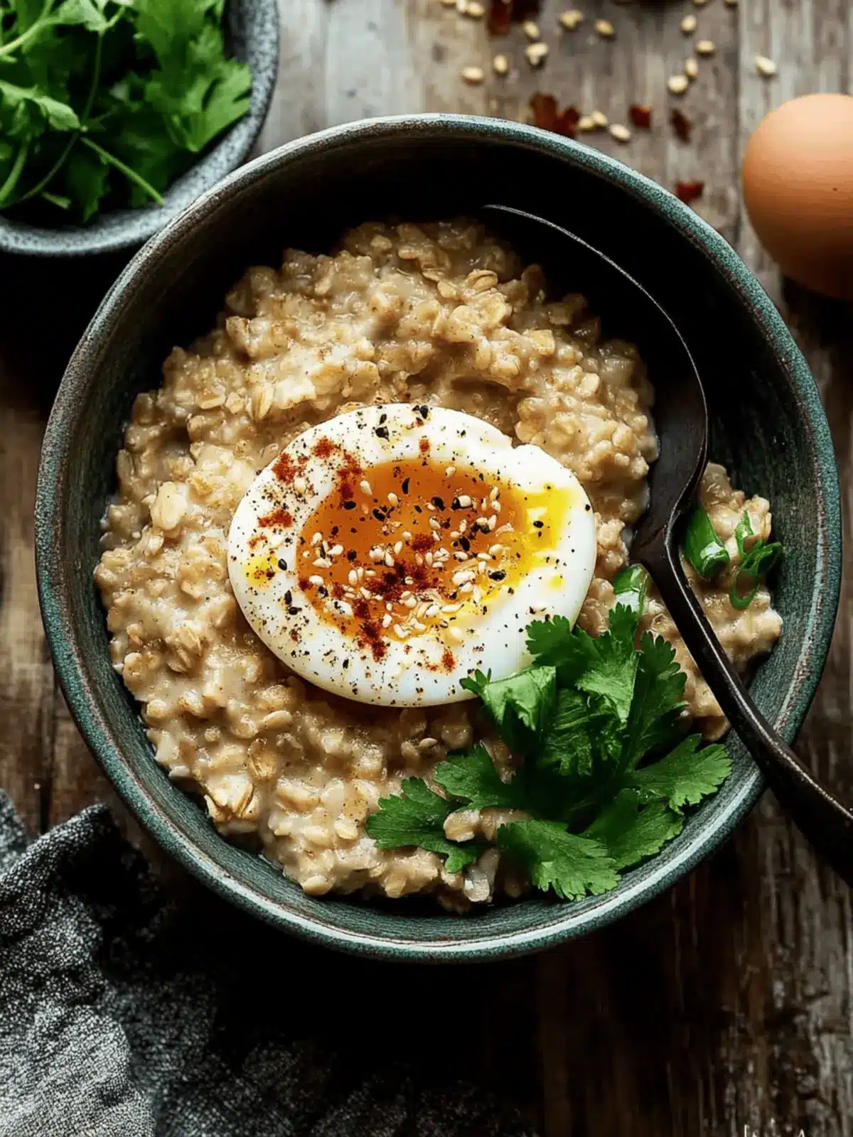 Savory Oatmeal with Miso, Cheese, and Egg for a Comforting Meal 3 Oatmeal with Miso, Cheese, and Egg