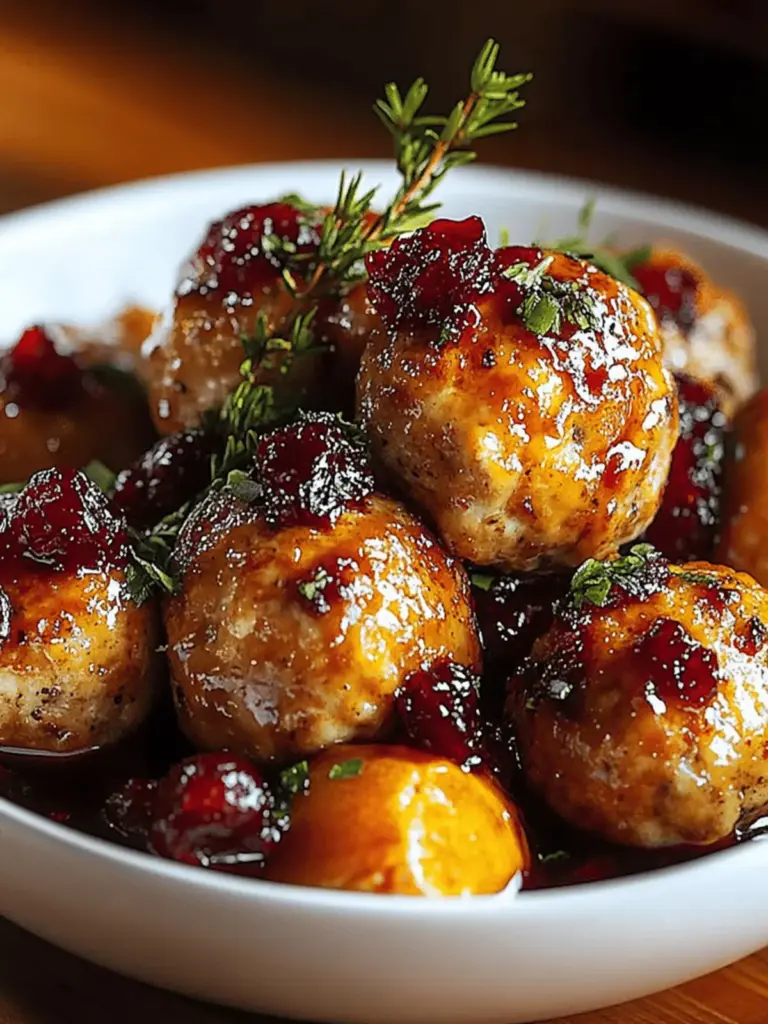 Cranberry Orange Chicken Meatballs
