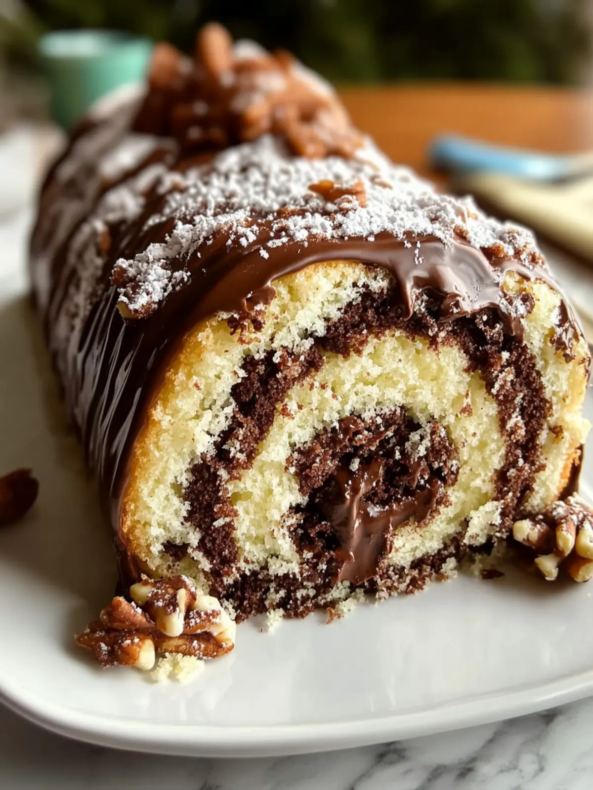 Amazing German Chocolate Cake Roll Recipe