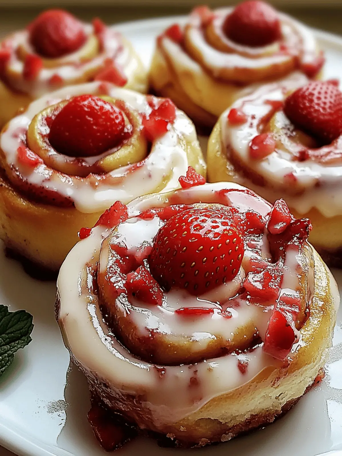 Strawberry Cheesecake Cinnabon Rolls