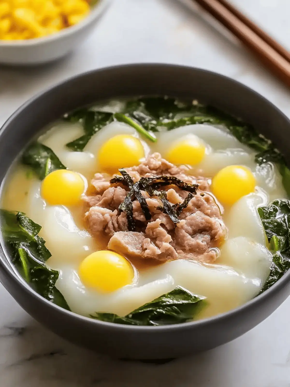 Warm & Cozy Korean Rice Cake Soup (Tteokguk 떡국) Recipe 2 Korean Rice Cake Soup (Tteokguk 떡국)