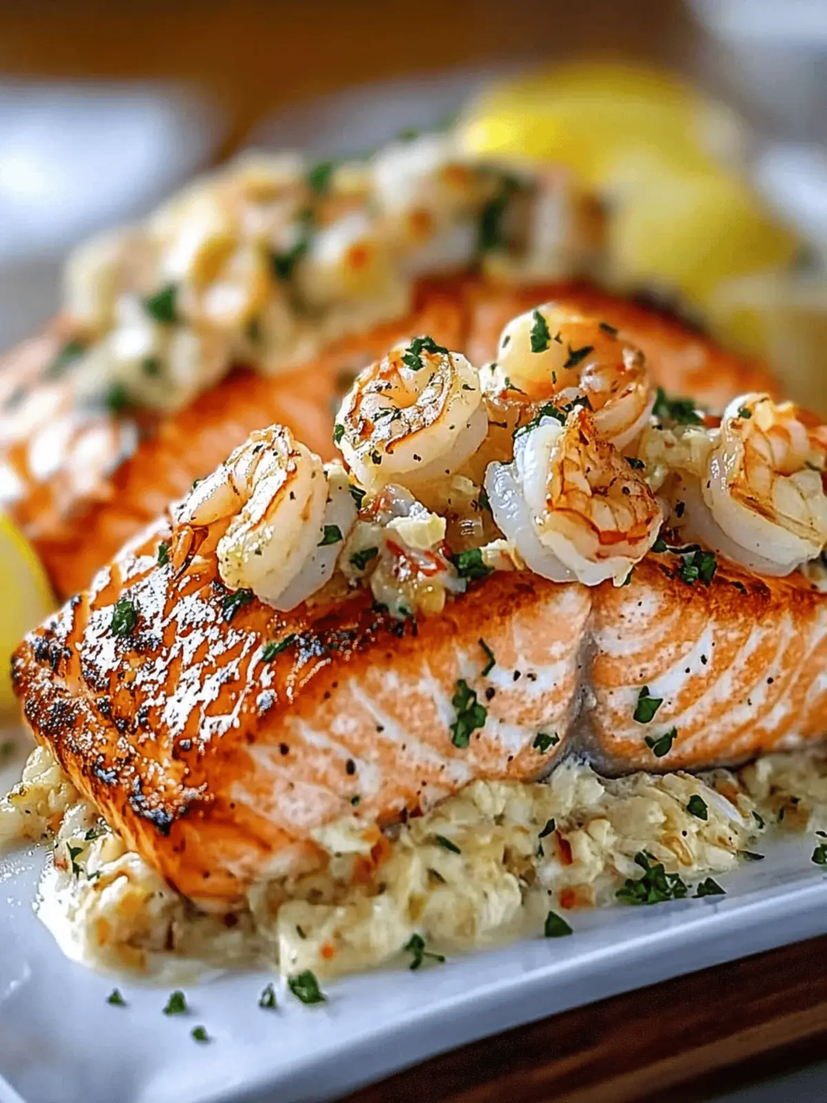 Elegant Crab Shrimp Stuffed Salmon