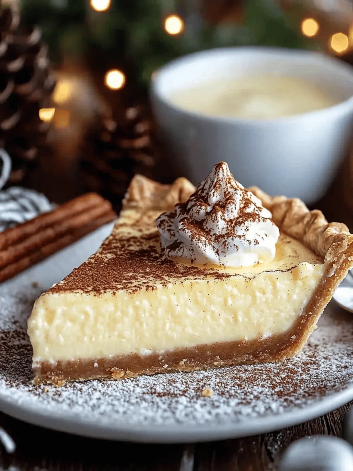 Christmas Eve Cinnamon-Vanilla Custard Pie