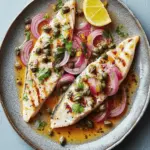 Grilled Fish with Caper and Red Onion Dressing