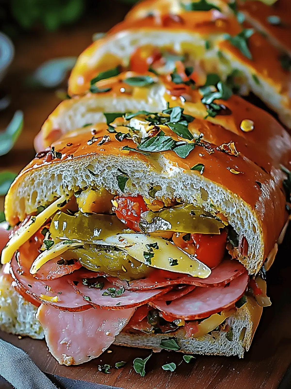 Classic Italian Muffuletta Sandwich Recipe