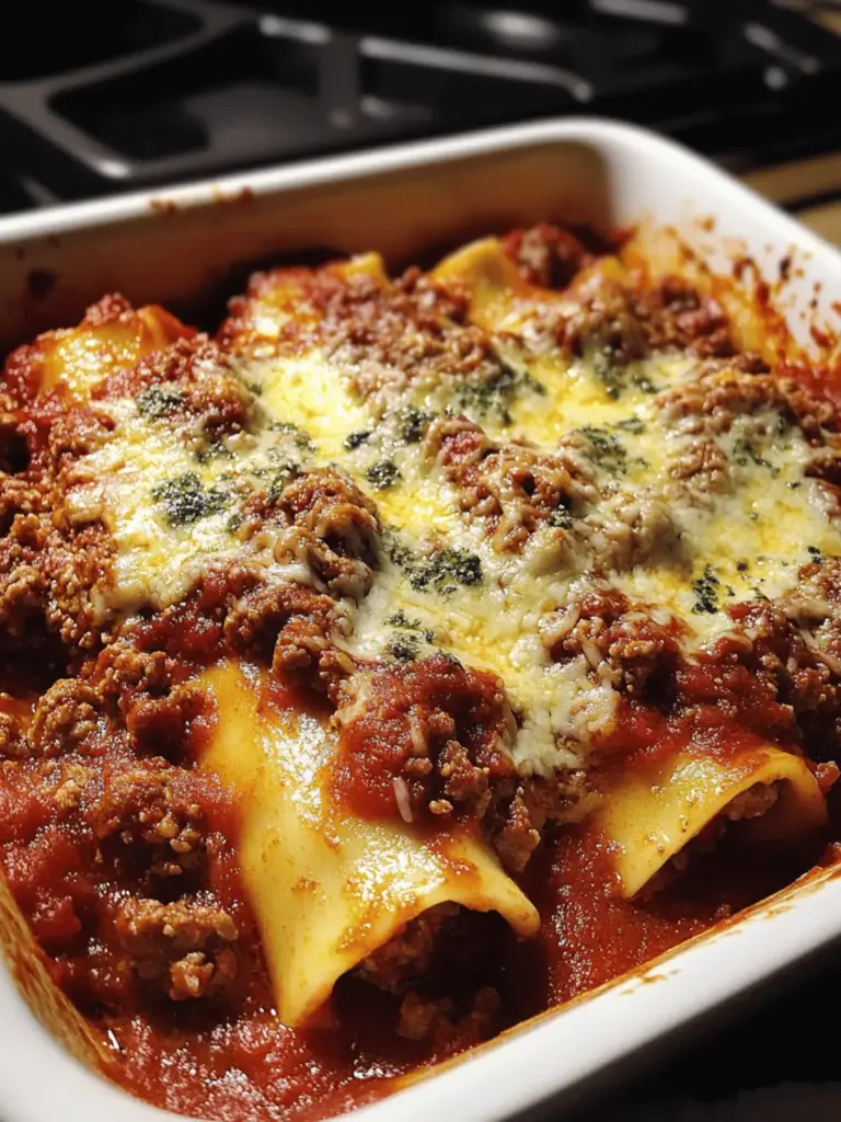Stuffed Manicotti Meat Sauce