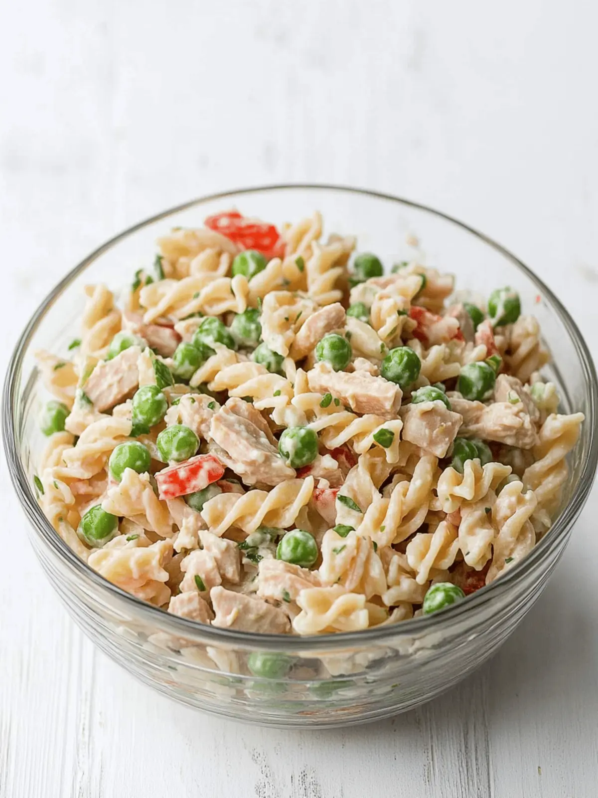 Healthy Tuna Pasta Salad with Peas (Serve Cold)