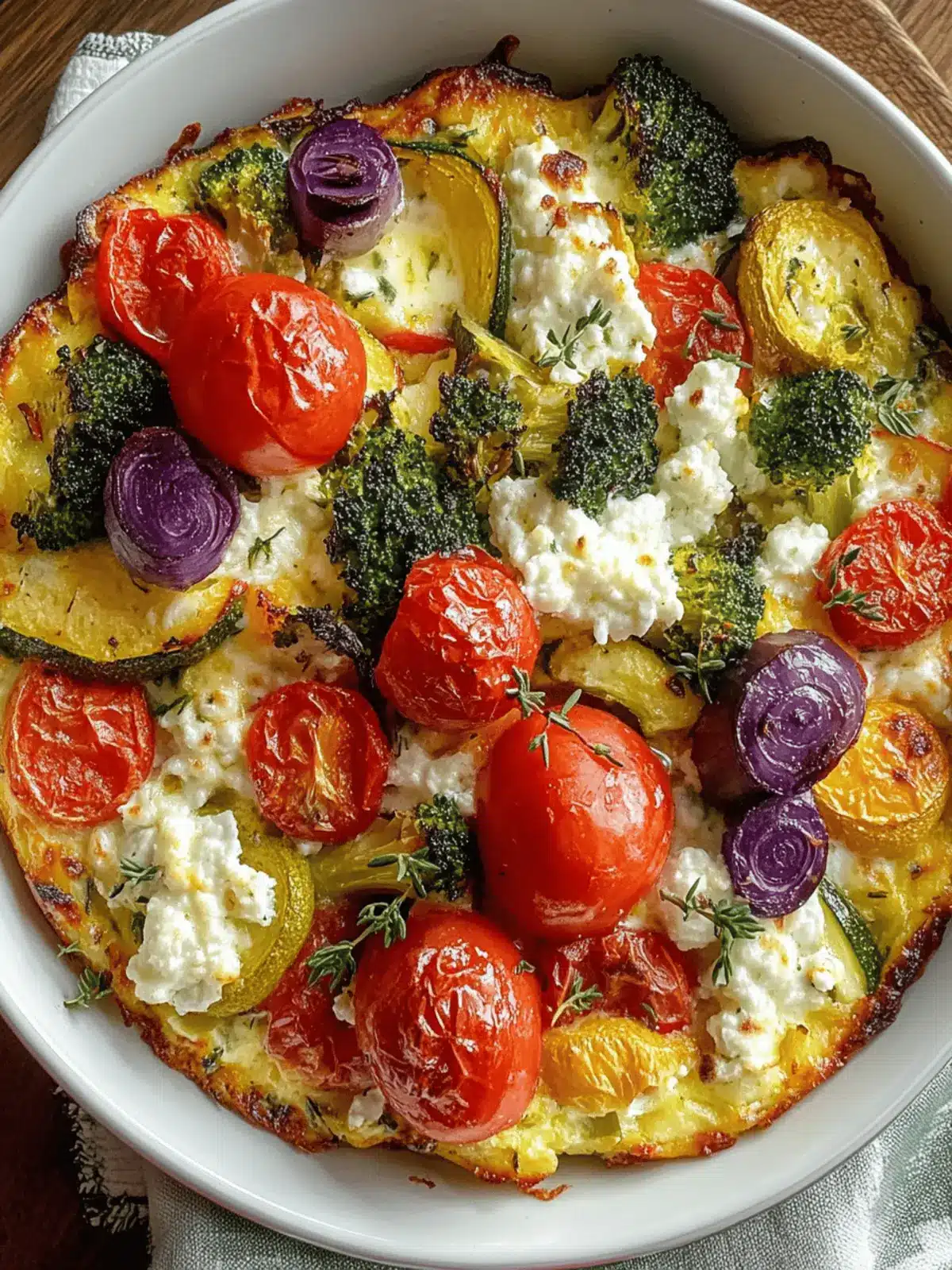 High-Protein Veggie Bake with Cottage Cheese