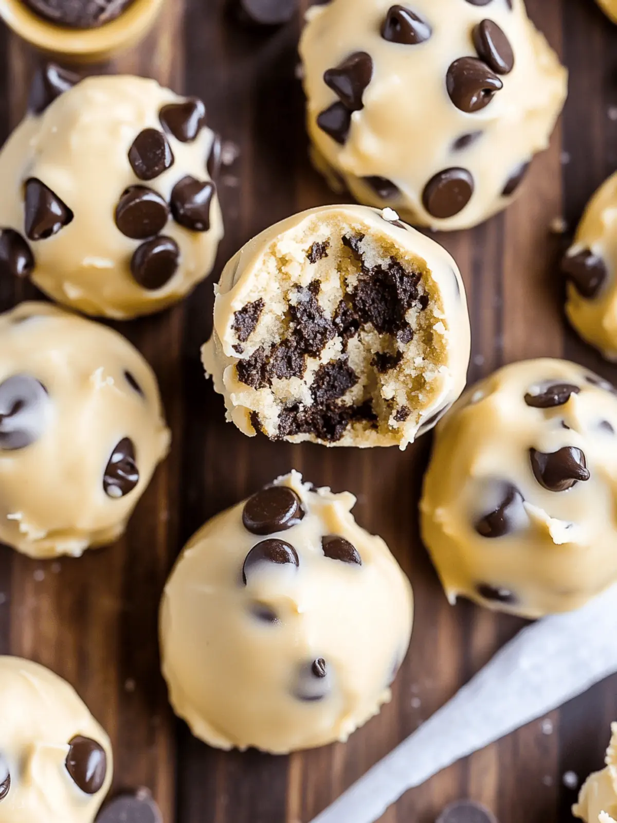 No-Bake Chocolate Chip Cookie Dough Brownie Bombs