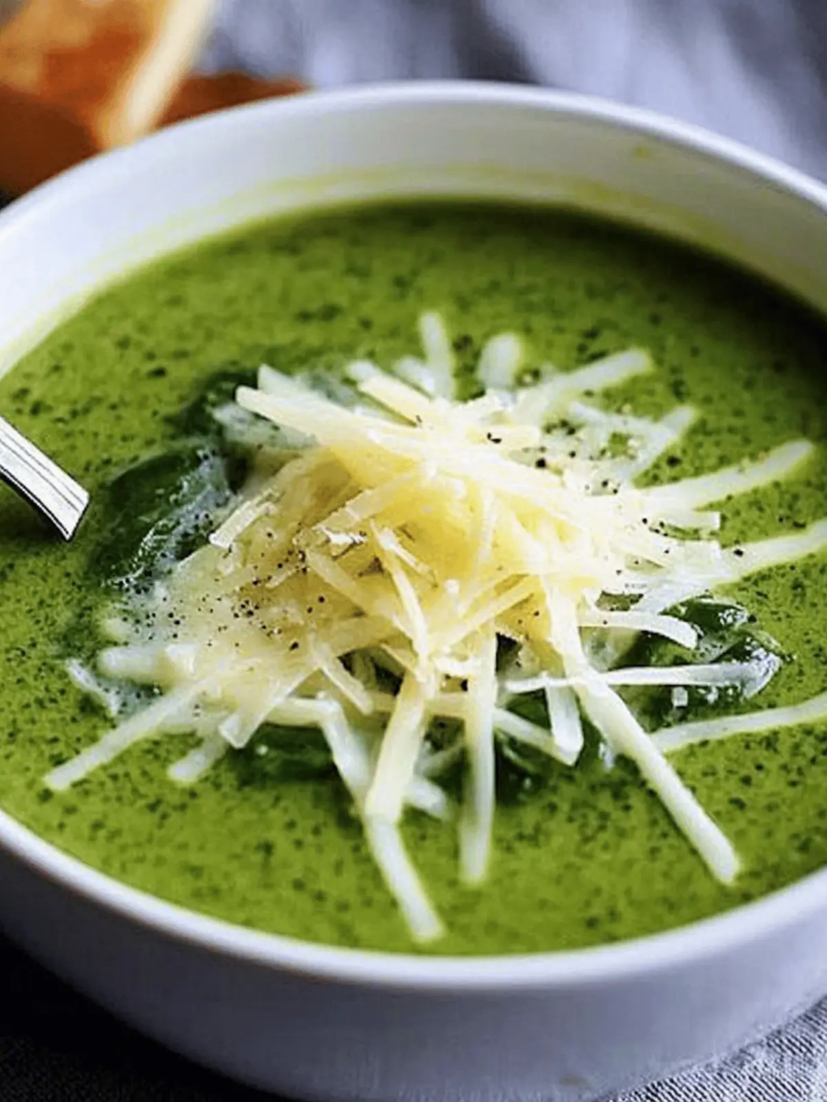 Spinach Soup with Gruyere