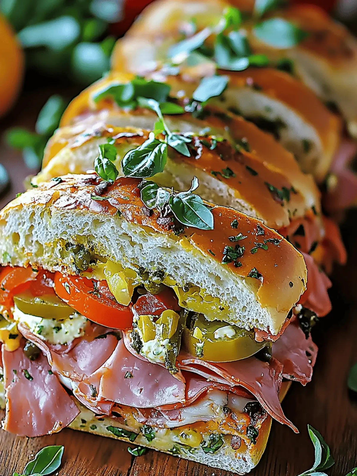 Classic Italian Muffuletta Sandwich Recipe