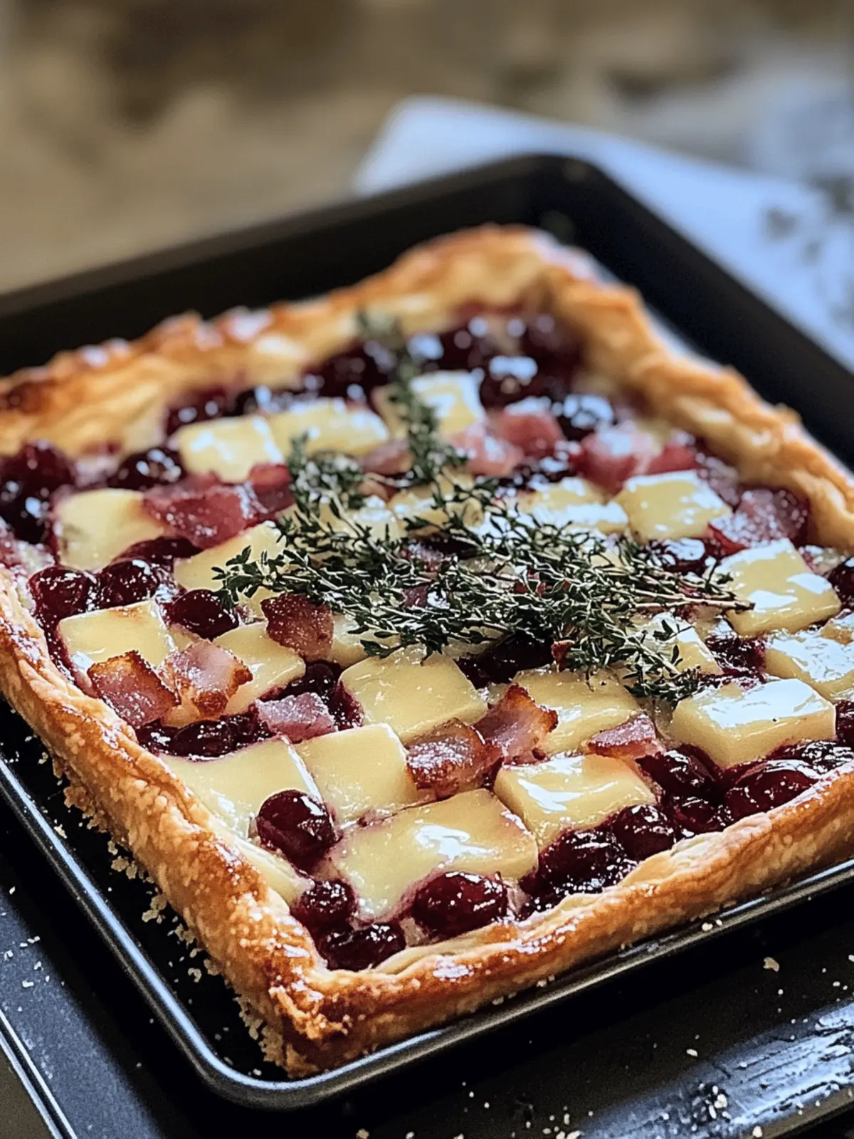 Cranberry Brie Tart with Pancetta & Thyme for Cozy Holidays 4 Cranberry Brie Tart with Pancetta & Thyme