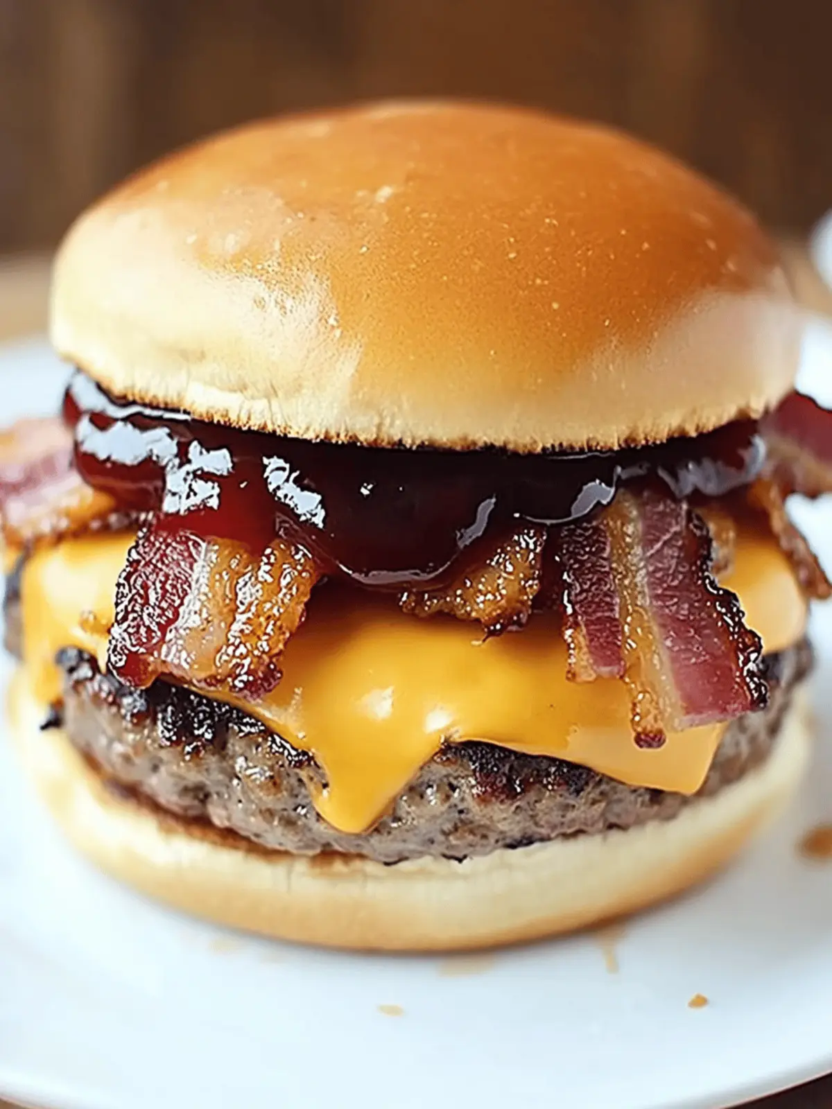 Peanut Butter & Jelly  Bacon Cheeseburger
