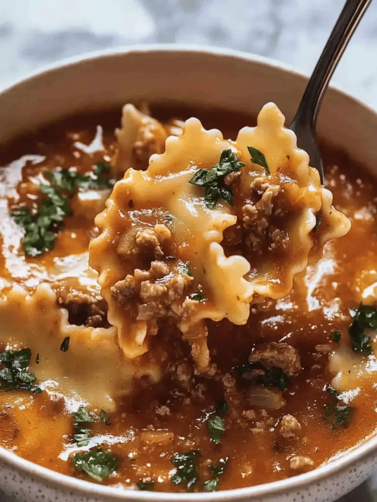 Mouthwatering One Pot Lasagna Soup