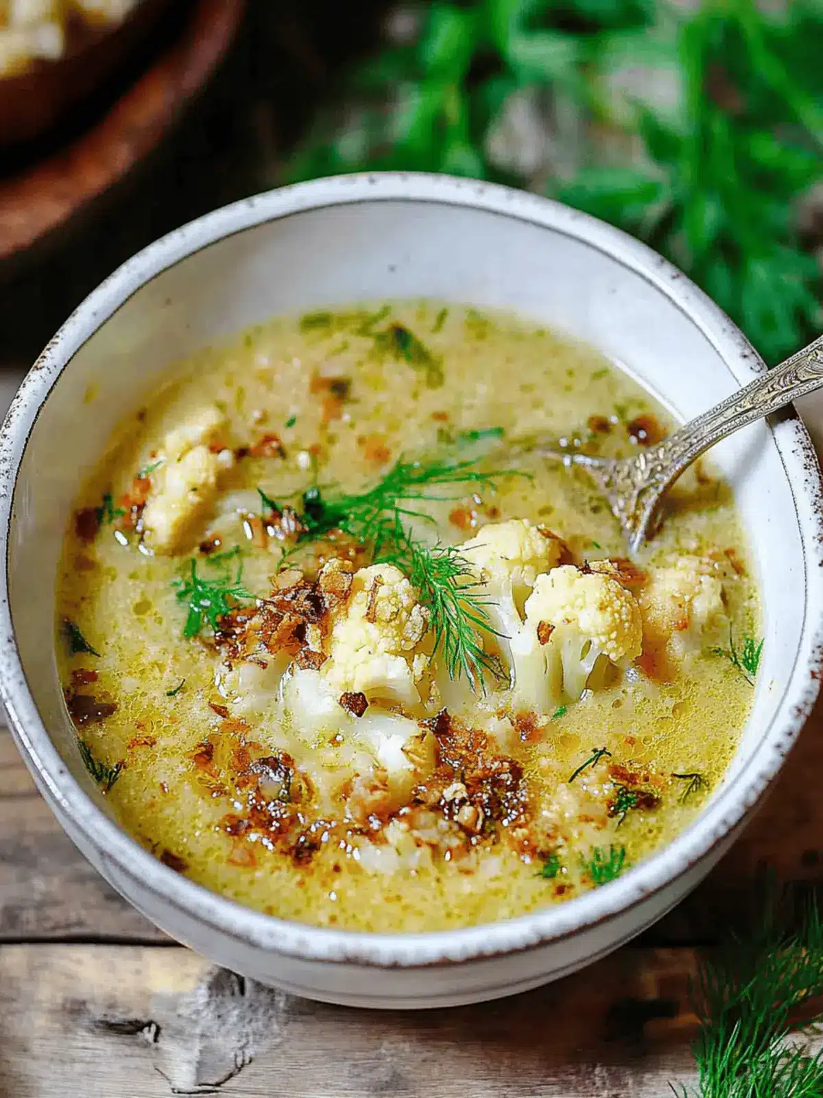 Roasted Cauliflower Soup