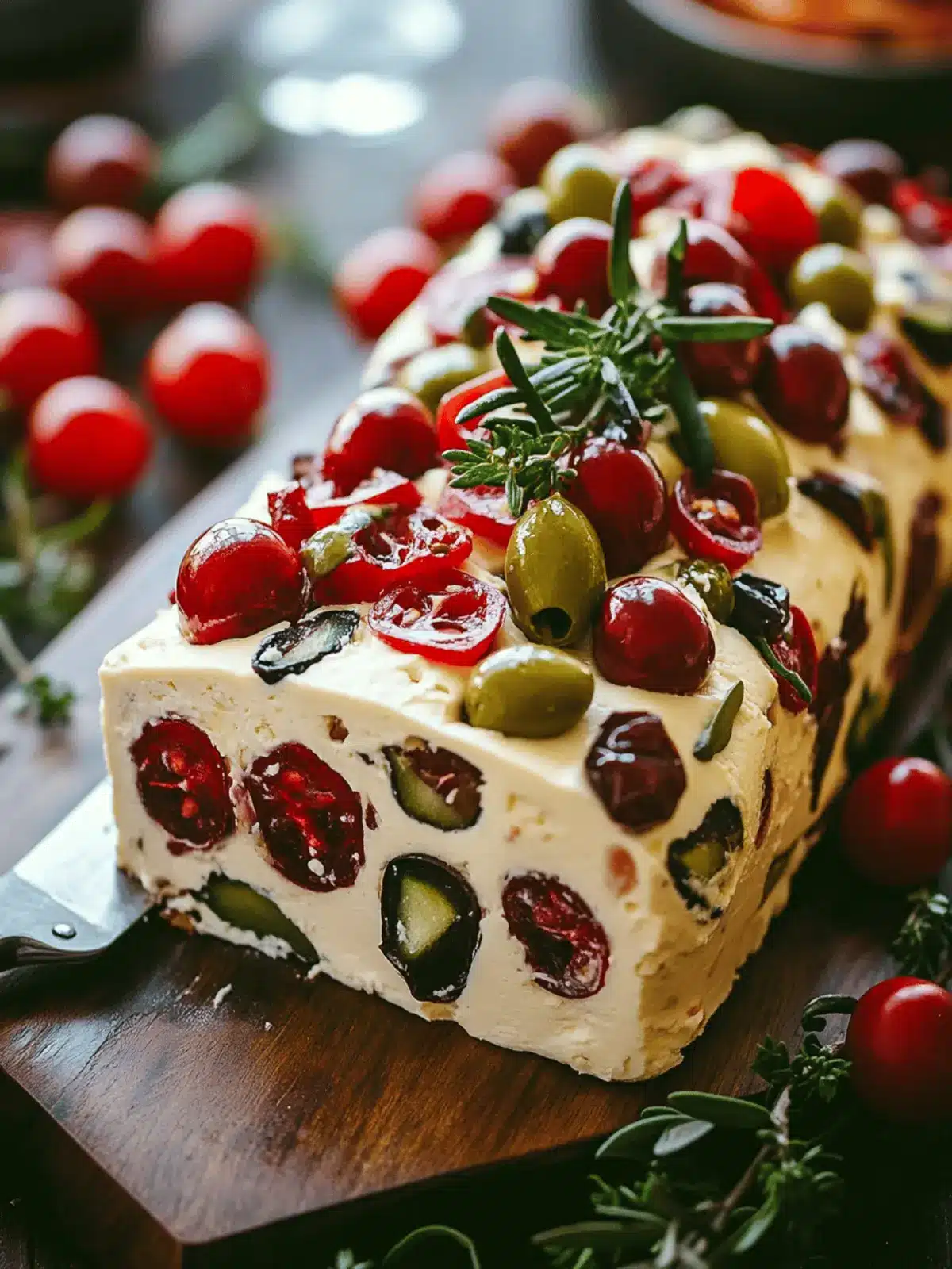 Delicious Festive Holiday Antipasto Cream Cheese Log Recipe 4 Festive Holiday Antipasto Cream Cheese Log