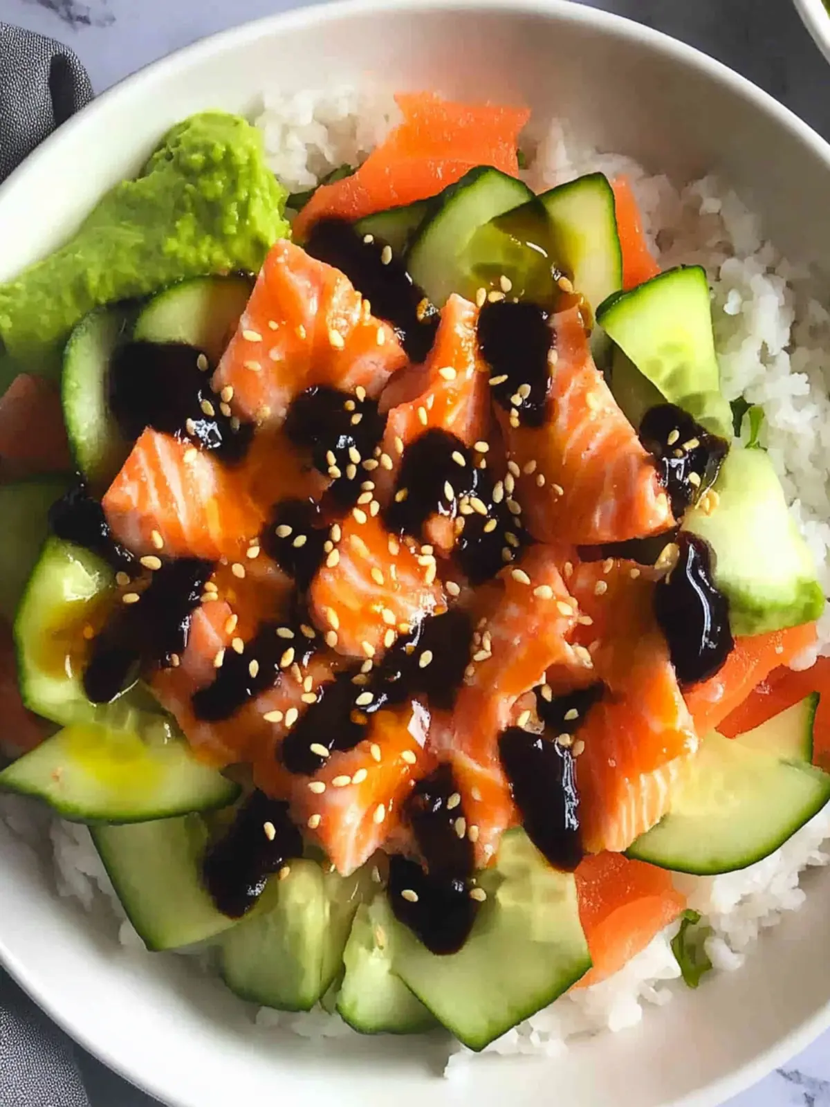 Keto Salmon Sushi Bowl Recipe