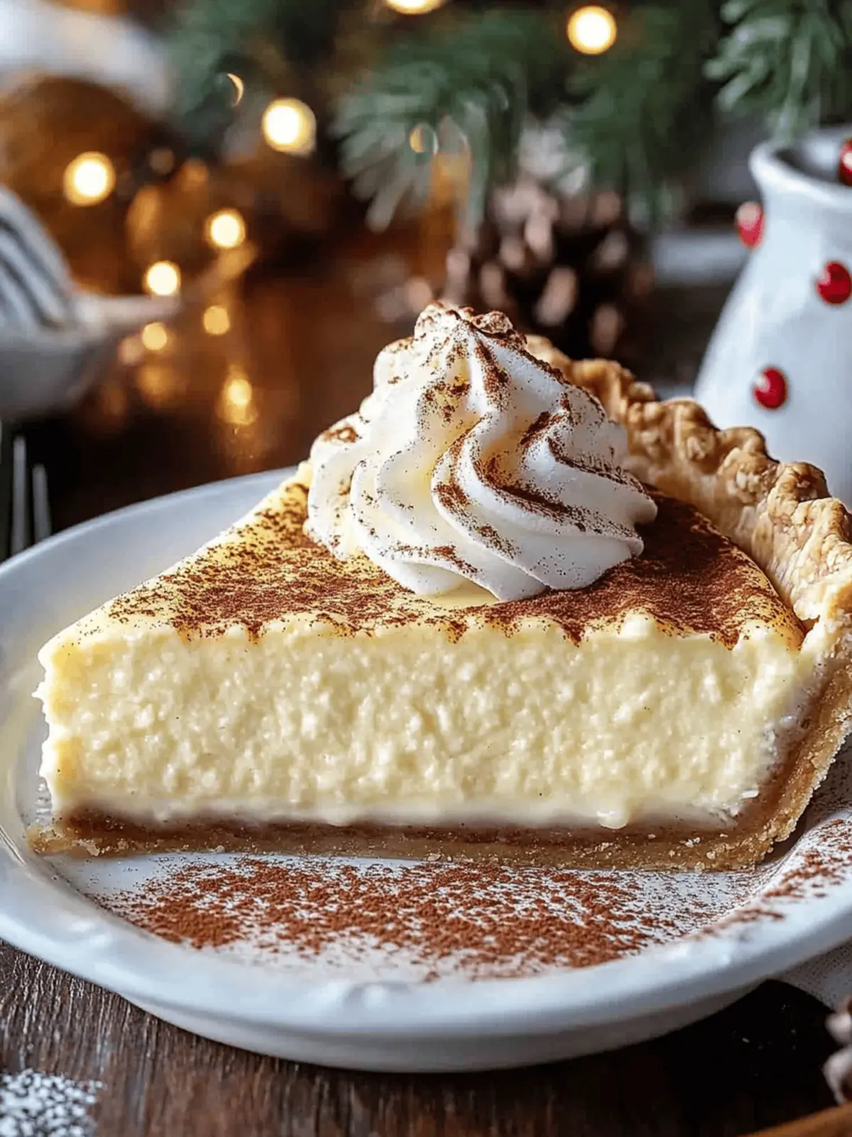 Christmas Eve Cinnamon-Vanilla Custard Pie