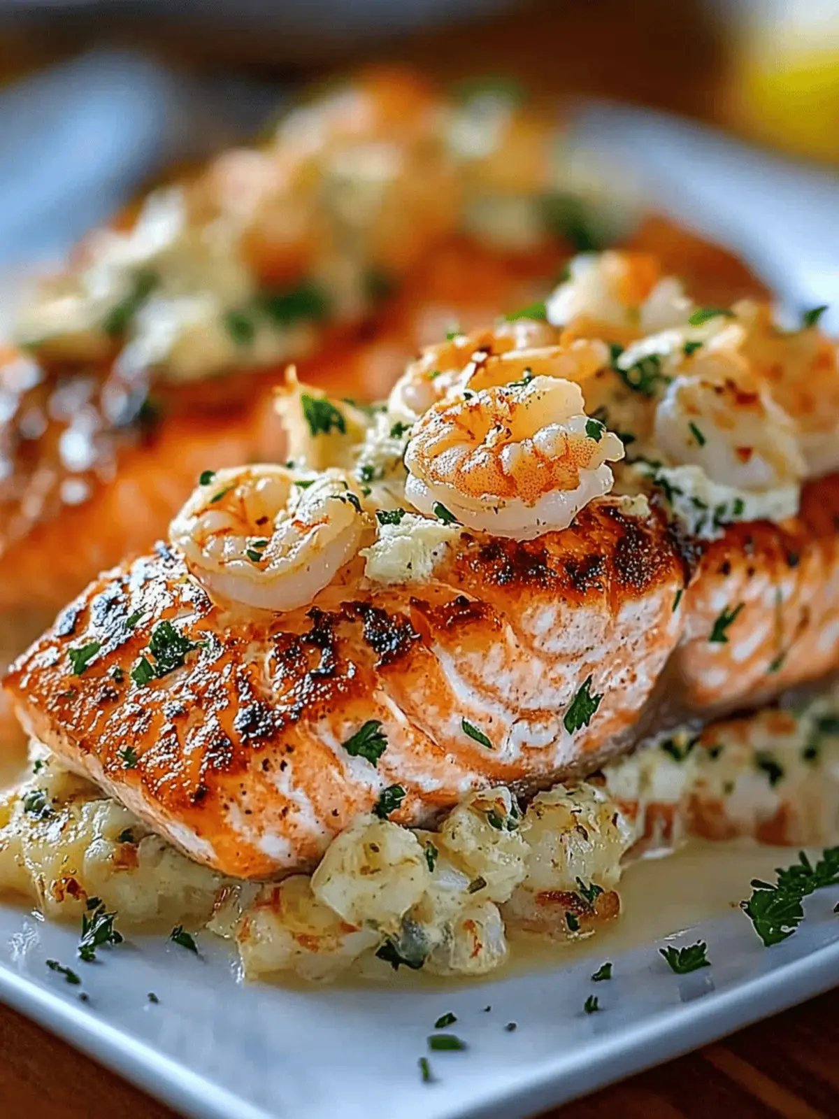 Elegant Crab Shrimp Stuffed Salmon
