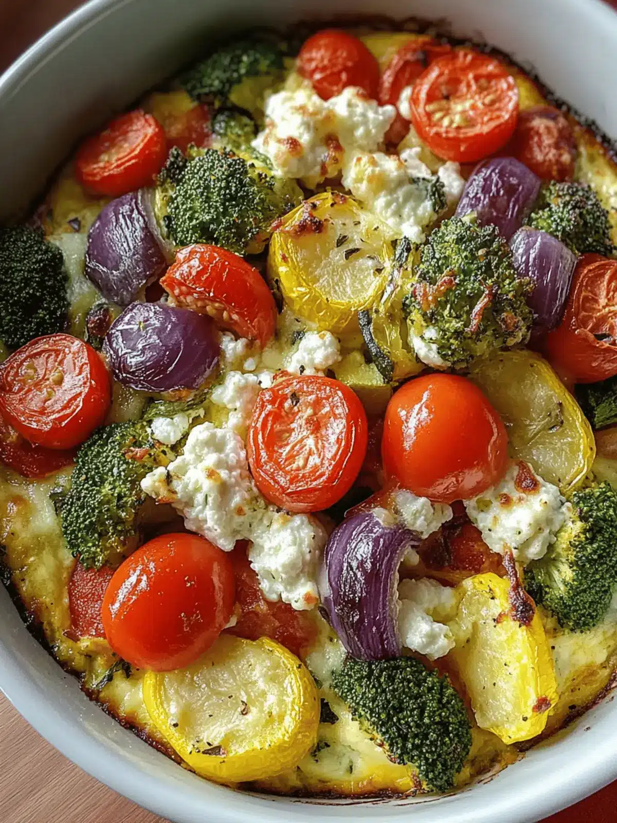 High-Protein Veggie Bake with Cottage Cheese