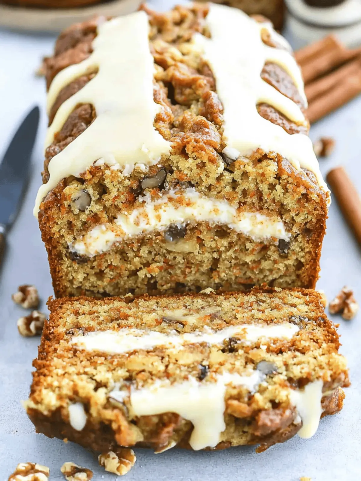 Carrot Cake Loaf with Cream Cheese Filling