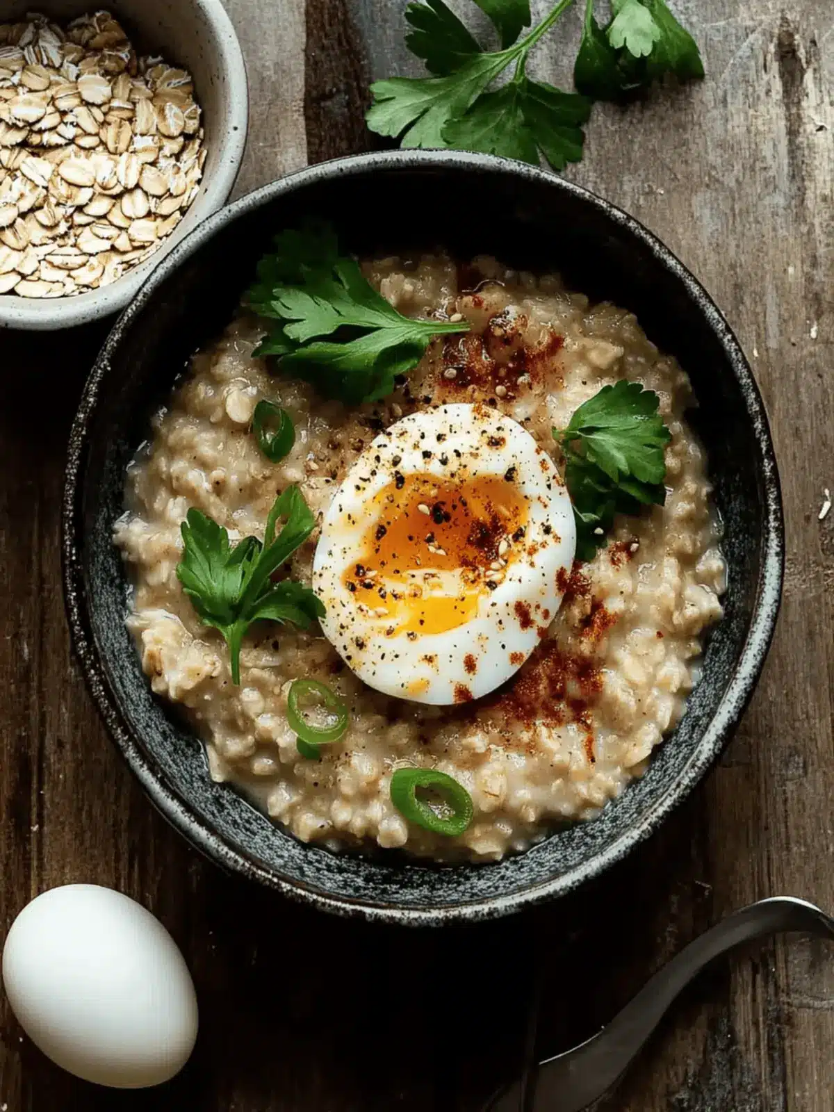 Savory Oatmeal with Miso, Cheese, and Egg for a Comforting Meal 2 Oatmeal with Miso, Cheese, and Egg