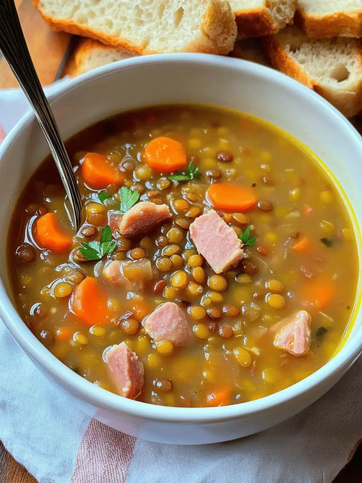 Comforting Ham and Lentil Soup: Your Cozy One-Pot Meal 2 Ham and Lentil Soup