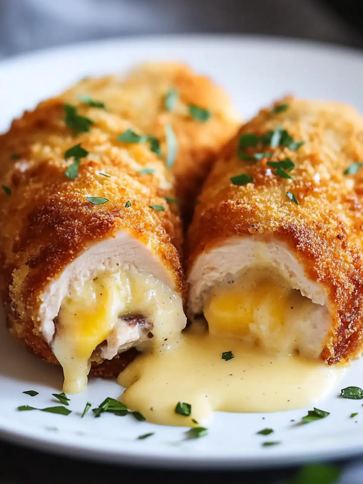 Chicken Cordon Bleu with Swiss Cheese Sauce
